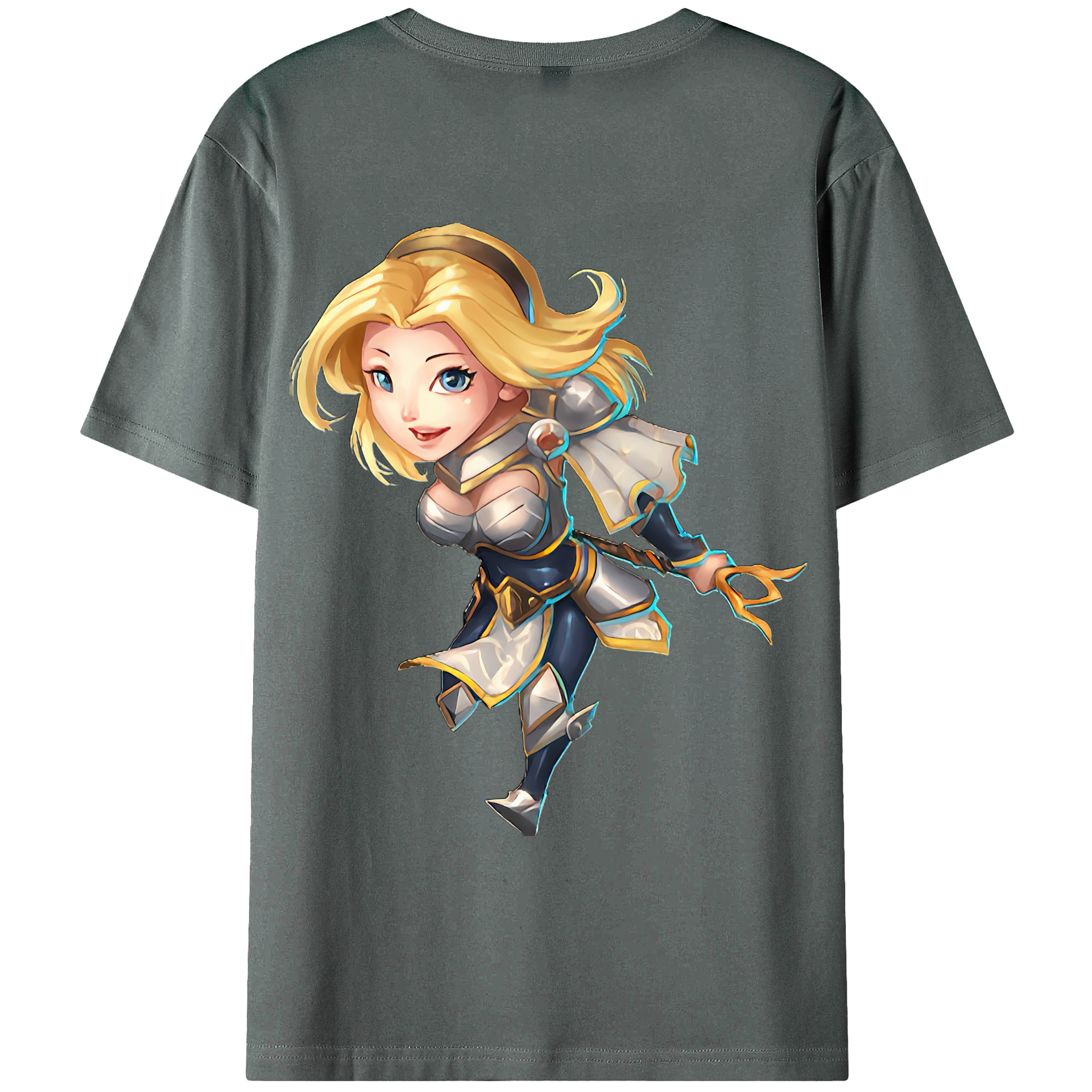 （画像用） リーグ・オブ・レジェンド League of Legends LOL 綿100％ メンズ半袖Tシャツ（バックプリント） 通気性